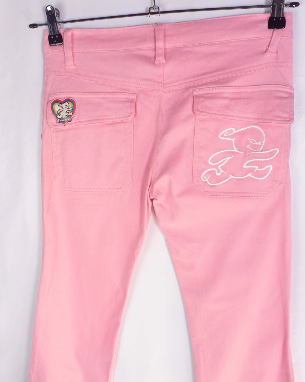 Pantalón Foam Rosa Vintage 00s Y2K Bootcut Mujer — Talla 36