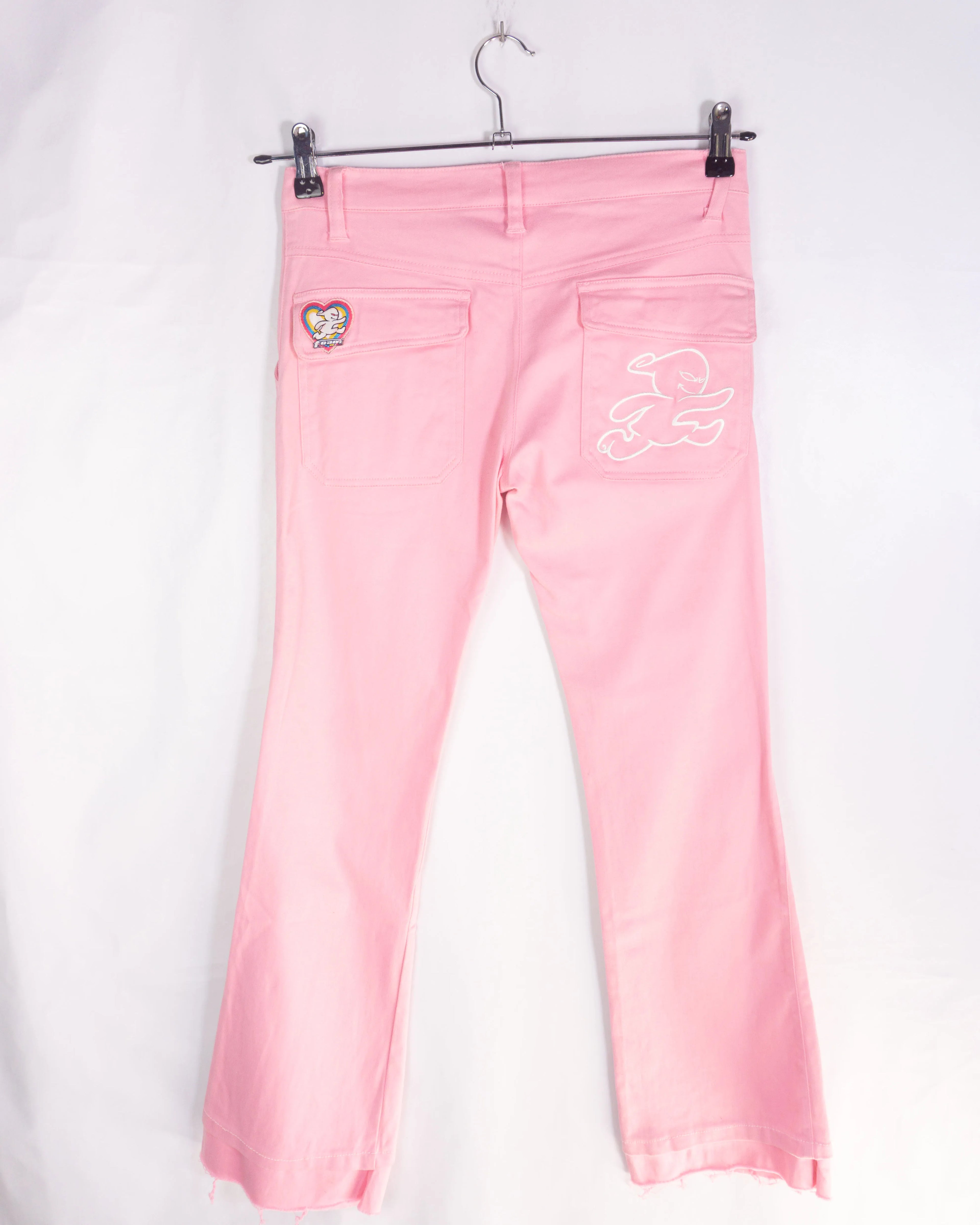 Pantalón Foam Rosa Vintage 00s Y2K Bootcut Mujer — Talla 36