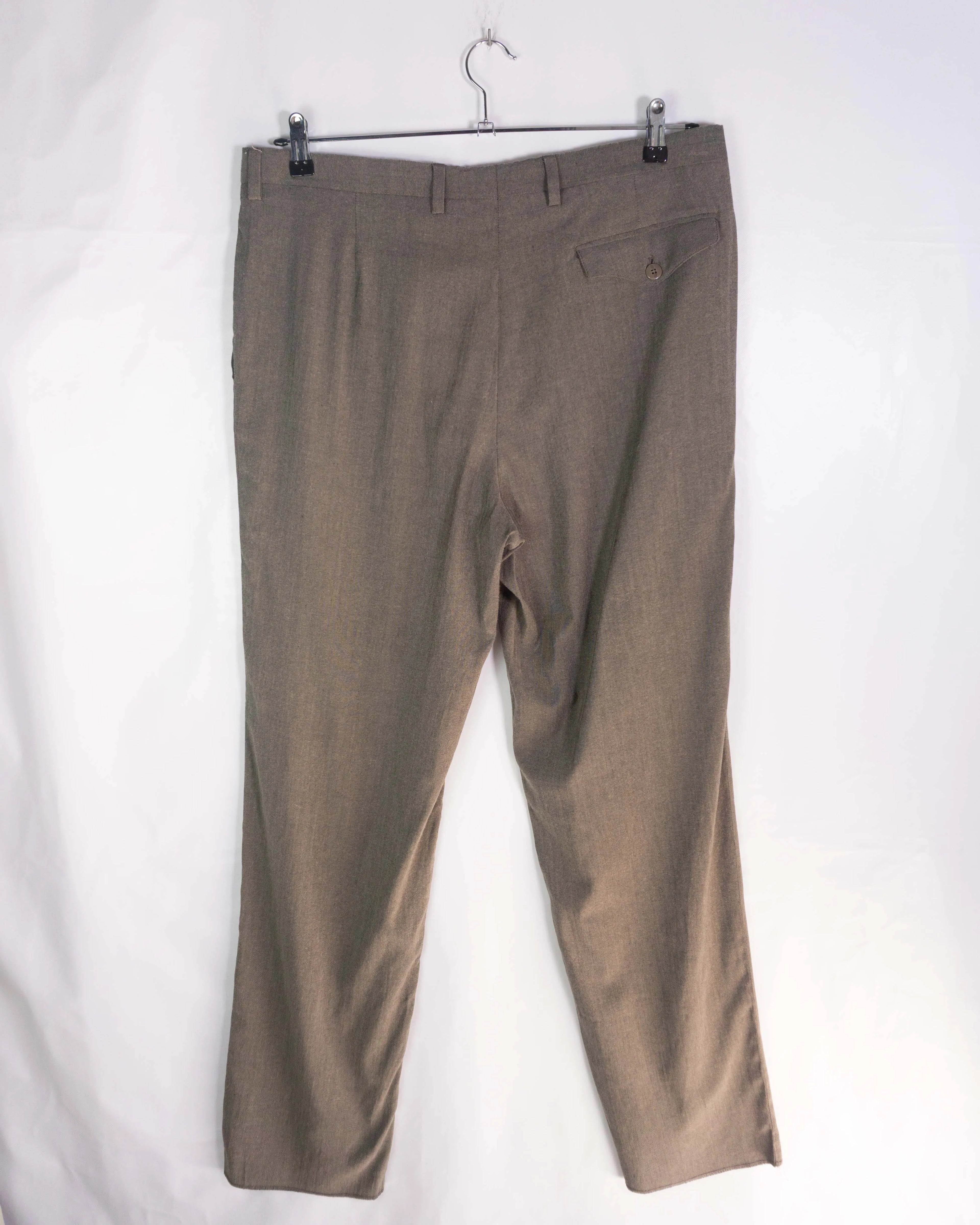 Pantalón Vestir Burberrys Topo Vintage 90s Pinzas — Talla 48