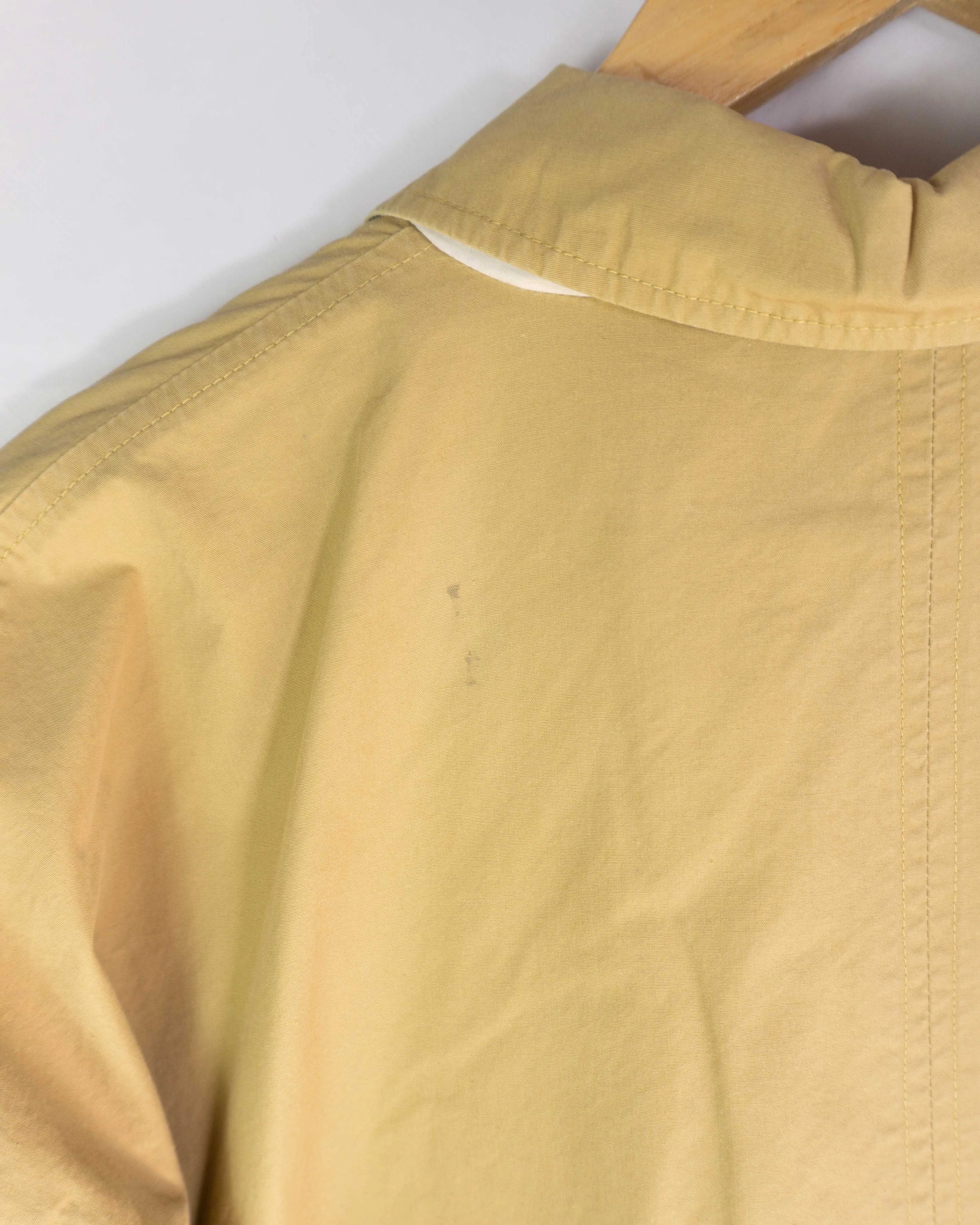 Cazadora Harrington Beige Vintage 90s Forro Estampado — Talla XL