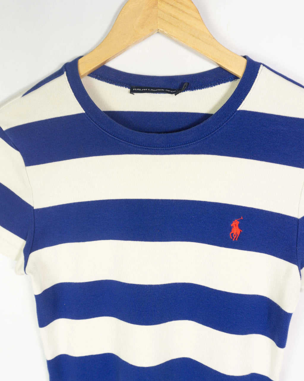 Camiseta Ralph Lauren Sport Rayas Azul Mujer — Talla L