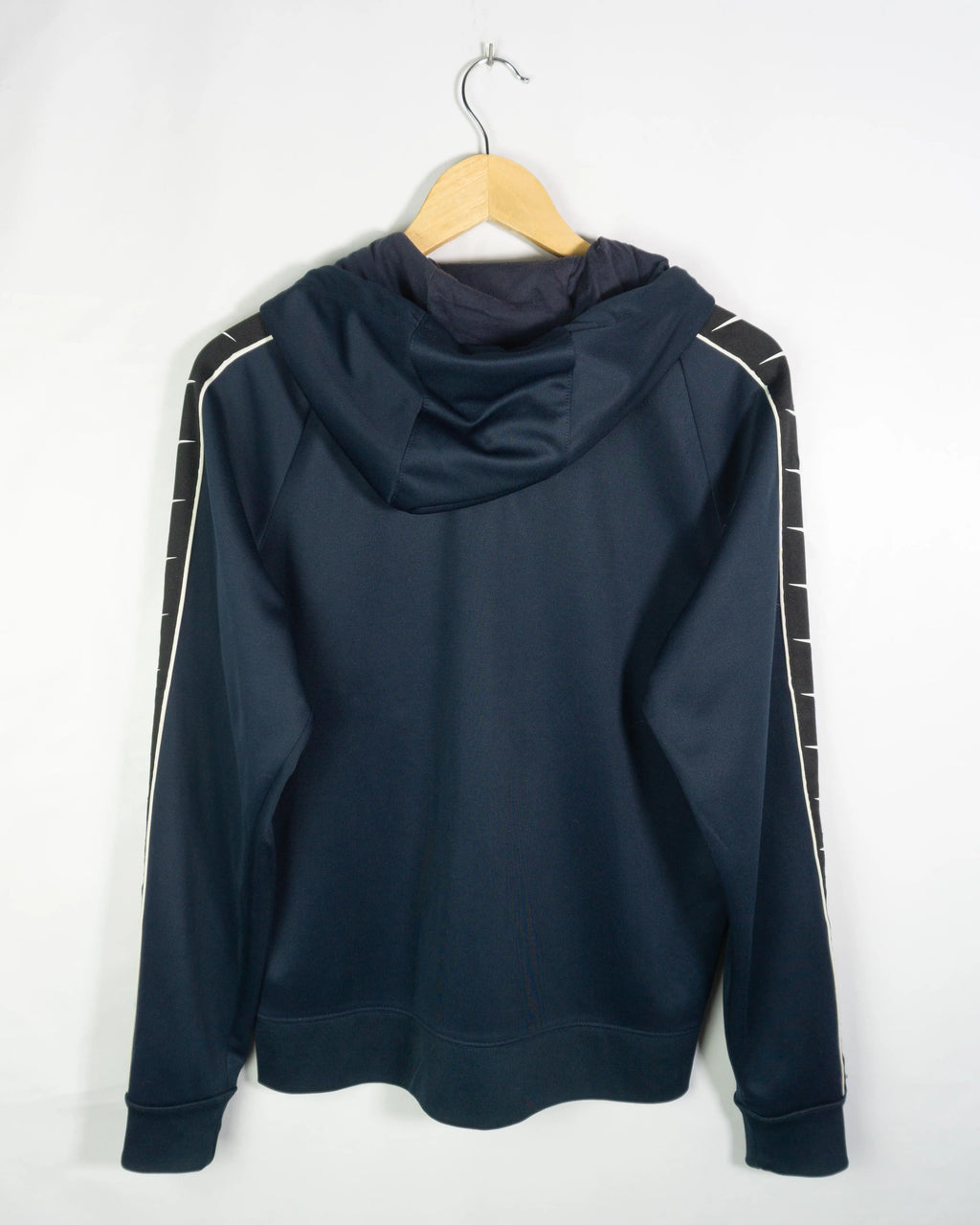 Sudadera Nike Taped Swoosh Azul Marino Cremallera — Talla M
