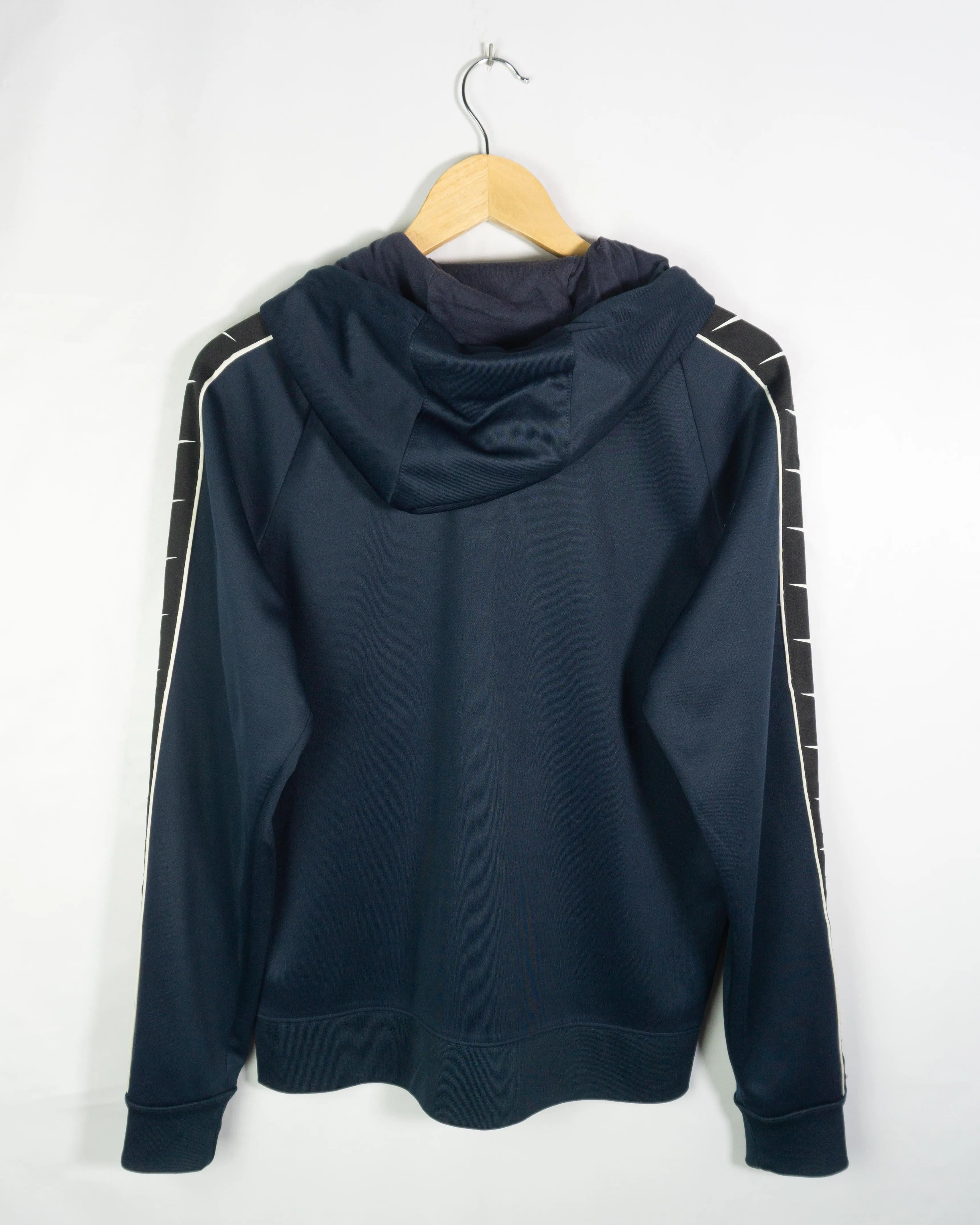 Sudadera Nike Taped Swoosh Azul Marino Cremallera — Talla M
