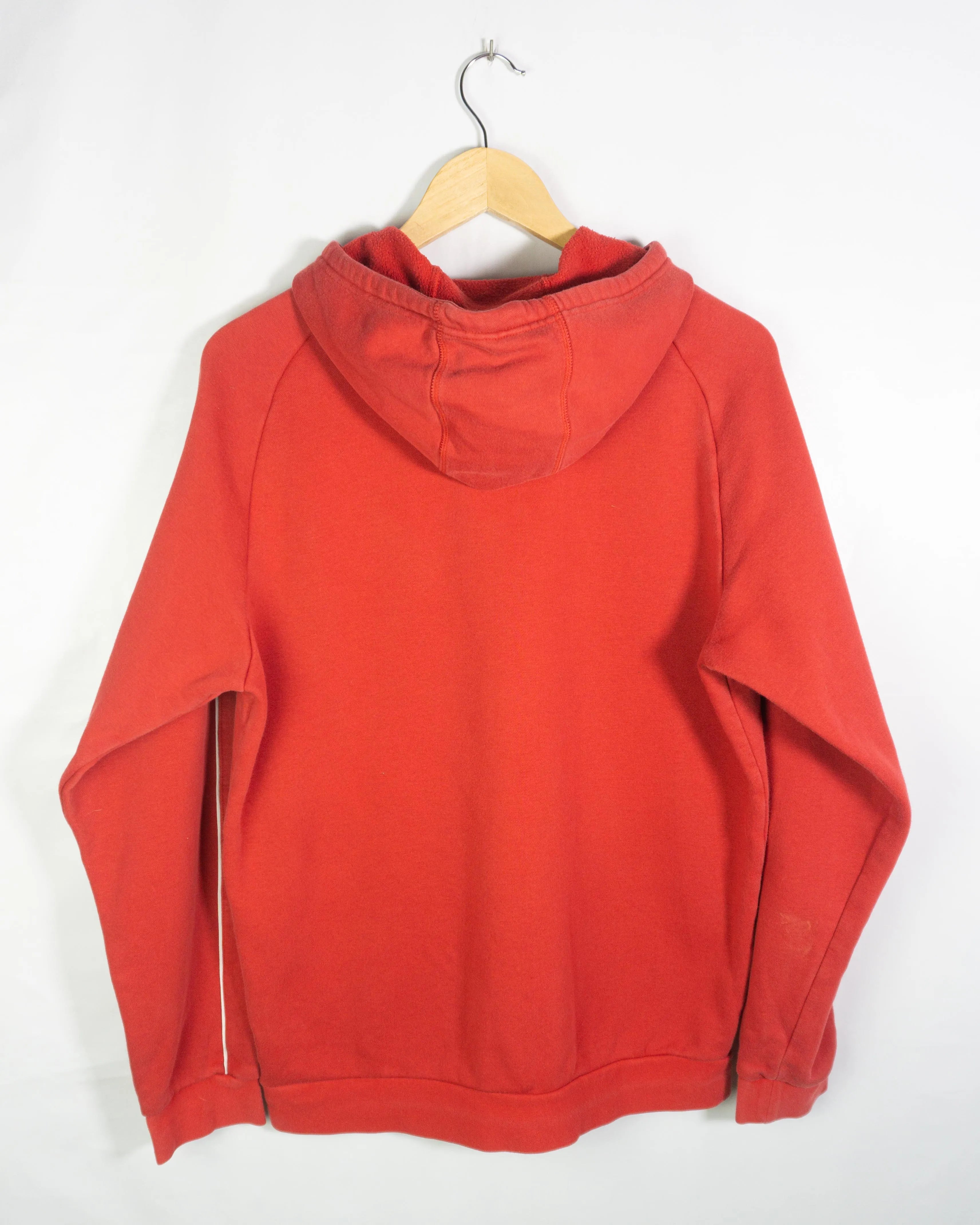 Sudadera Adidas con Capucha Roja Logo Bordado — Talla L
