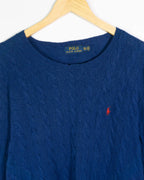 Jersey Ralph Lauren Cable Knit Azul Marino — Talla XXL