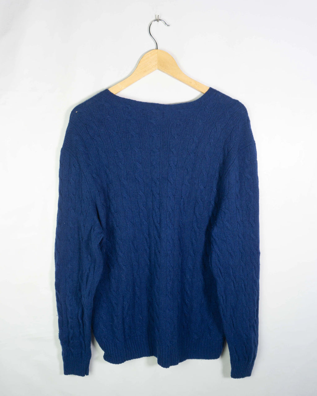 Jersey Ralph Lauren Cable Knit Azul Marino — Talla XXL