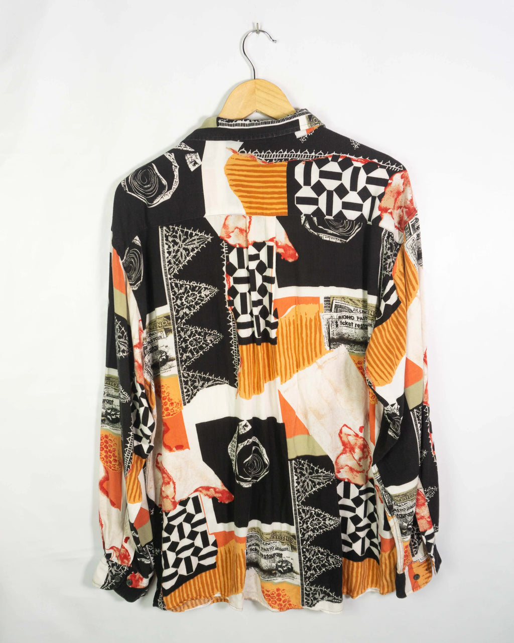 Camisa Angelo Muroni Estampado Abstracto Vintage 90s — Talla XL