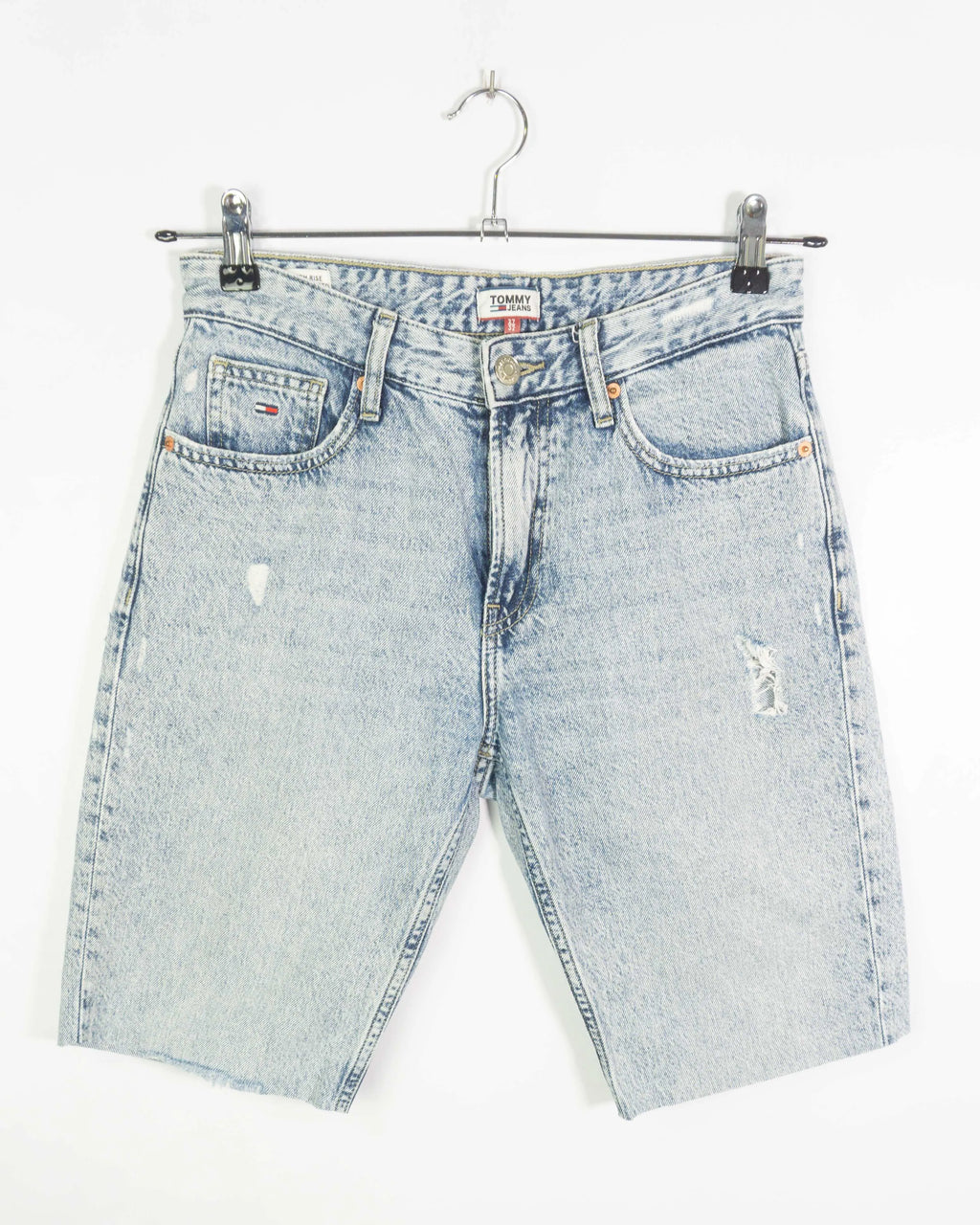 Shorts Denim Tommy Jeans Distressed Azul — Talla S