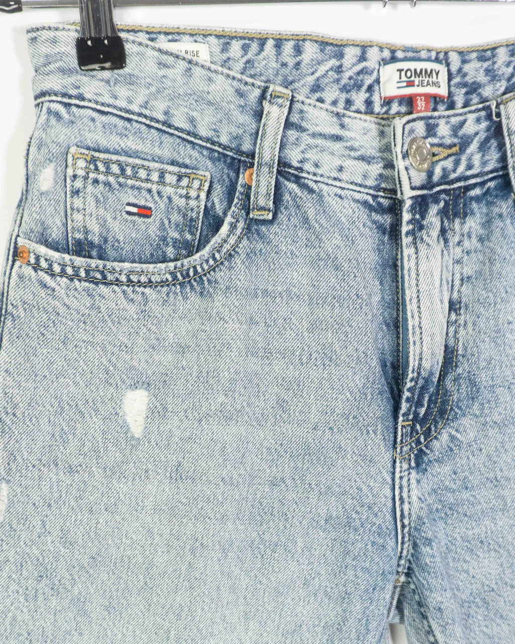 Shorts Denim Tommy Jeans Distressed Azul — Talla S