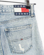 Shorts Denim Tommy Jeans Distressed Azul — Talla S