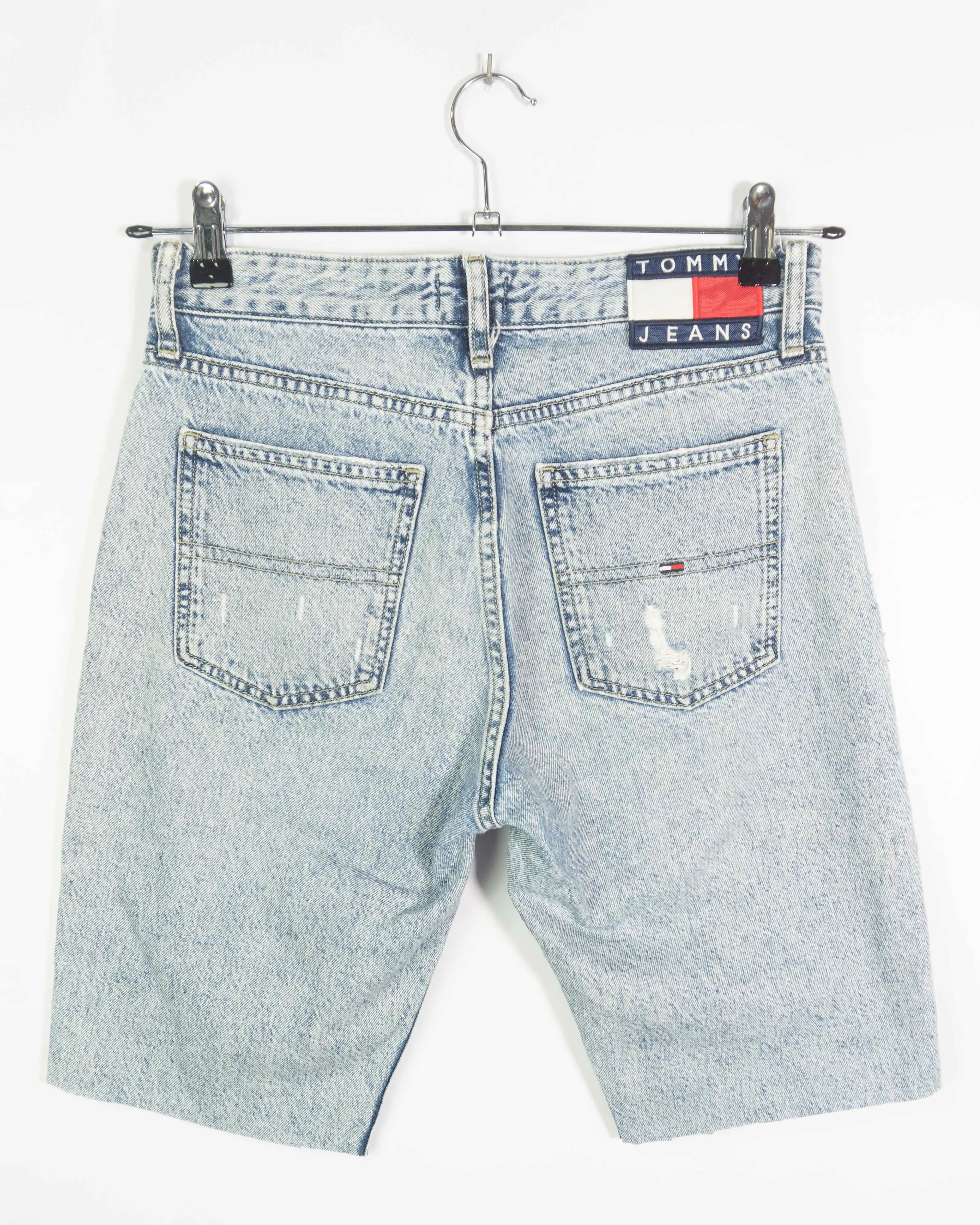Shorts Denim Tommy Jeans Distressed Azul — Talla S