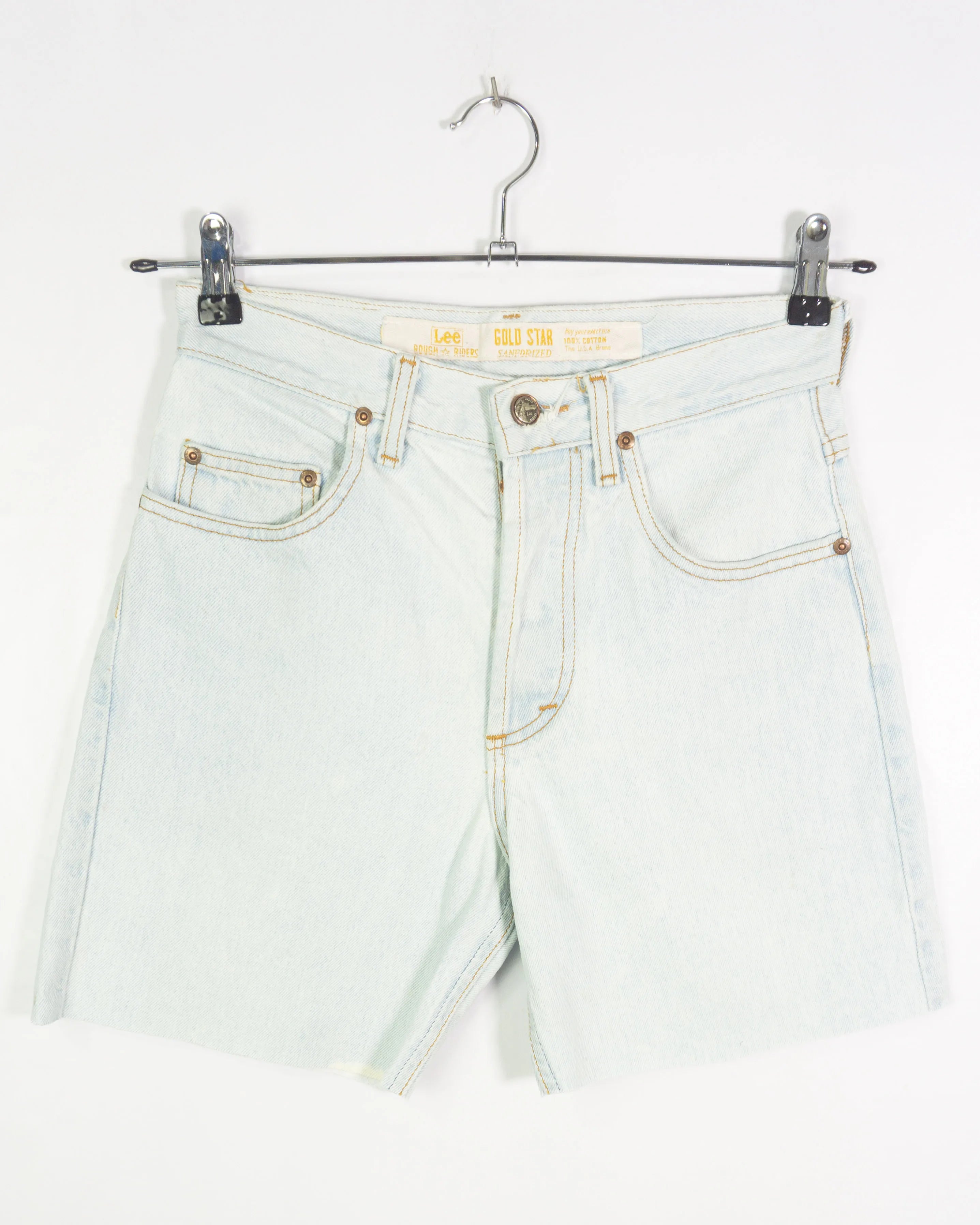 Shorts Denim Lee Rough Riders Gold Star Vintage 90s Mujer — Talla S