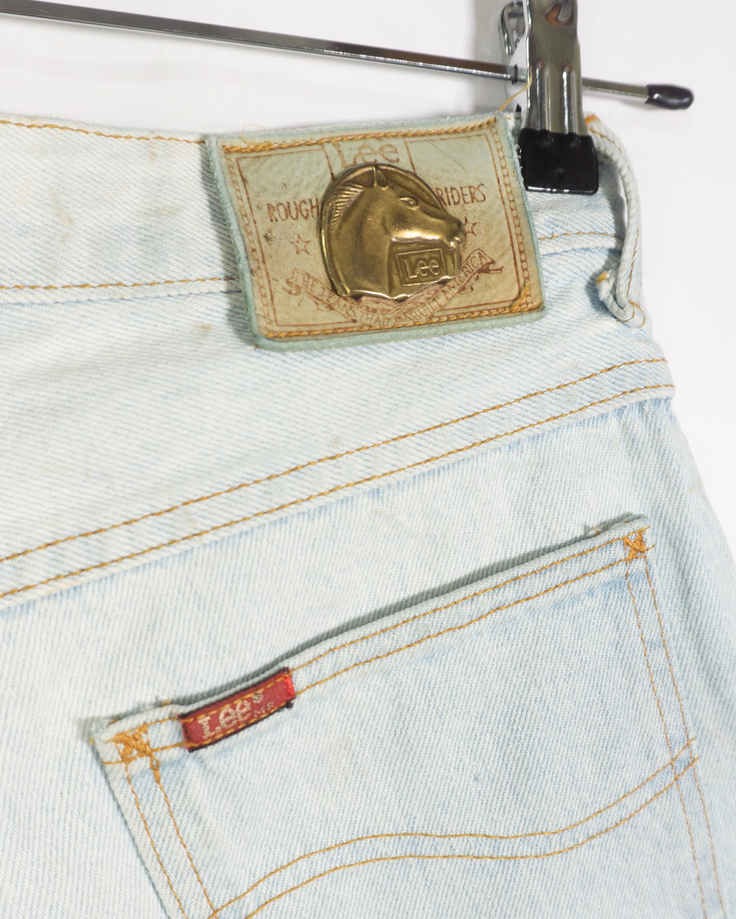 Shorts Denim Lee Rough Riders Gold Star Vintage 90s Mujer — Talla S