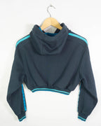 Sudadera Crop Lonsdale London Gris Rework Mujer — Talla S