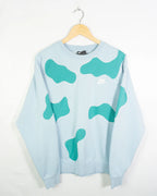 Sudadera Nike Rework Azul Manchas Turquesa — Talla M