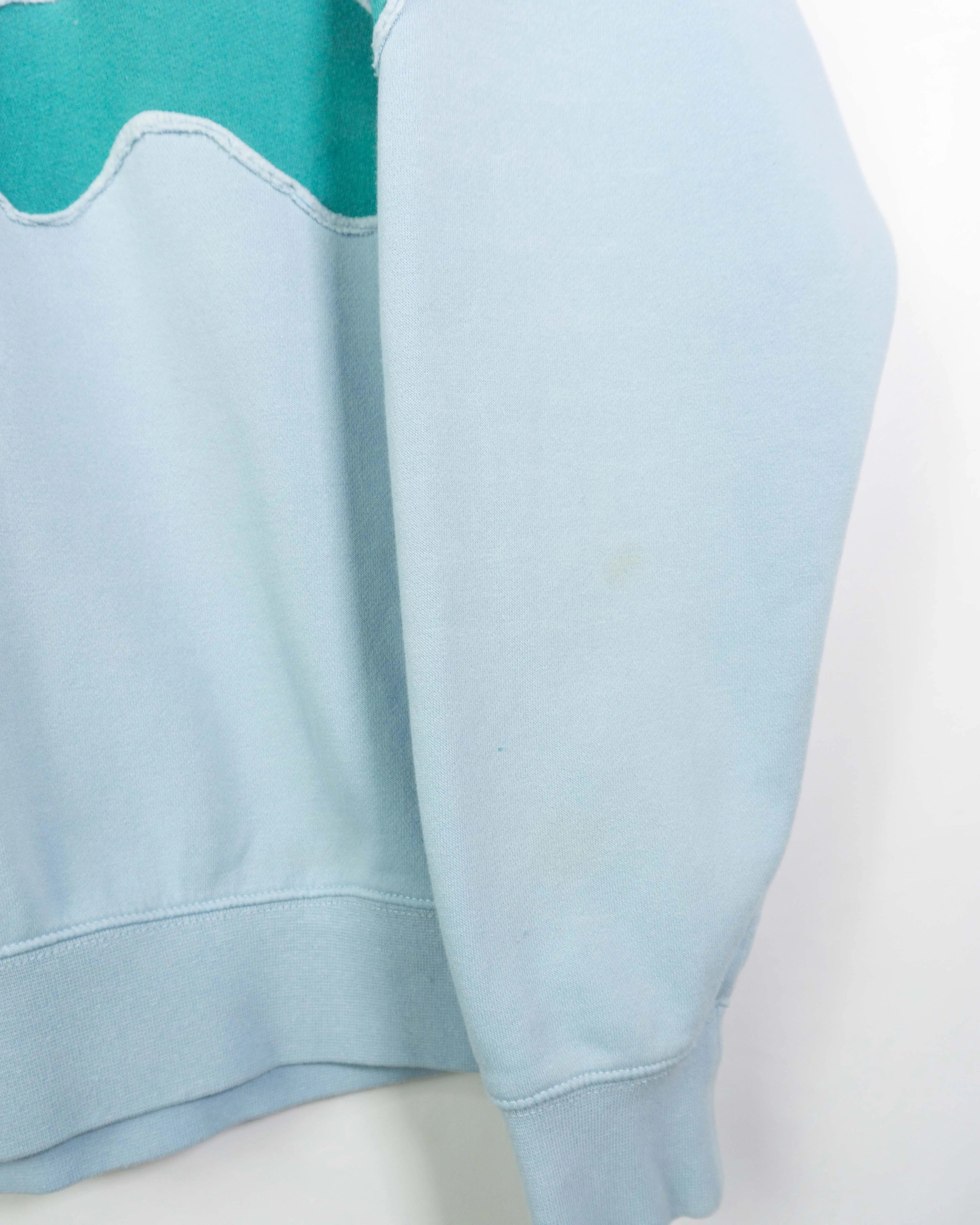 Sudadera Nike Rework Azul Manchas Turquesa — Talla M