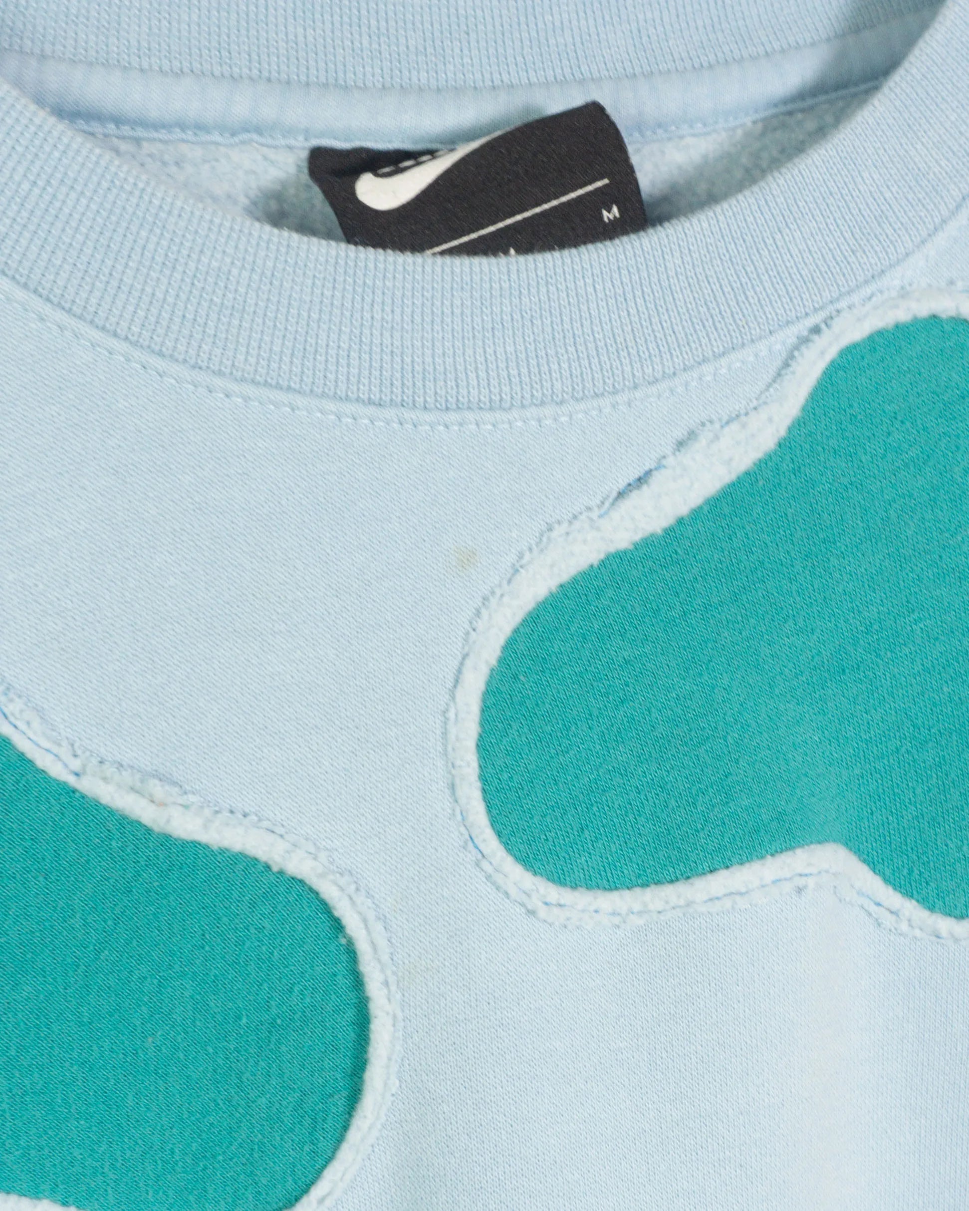 Sudadera Nike Rework Azul Manchas Turquesa — Talla M