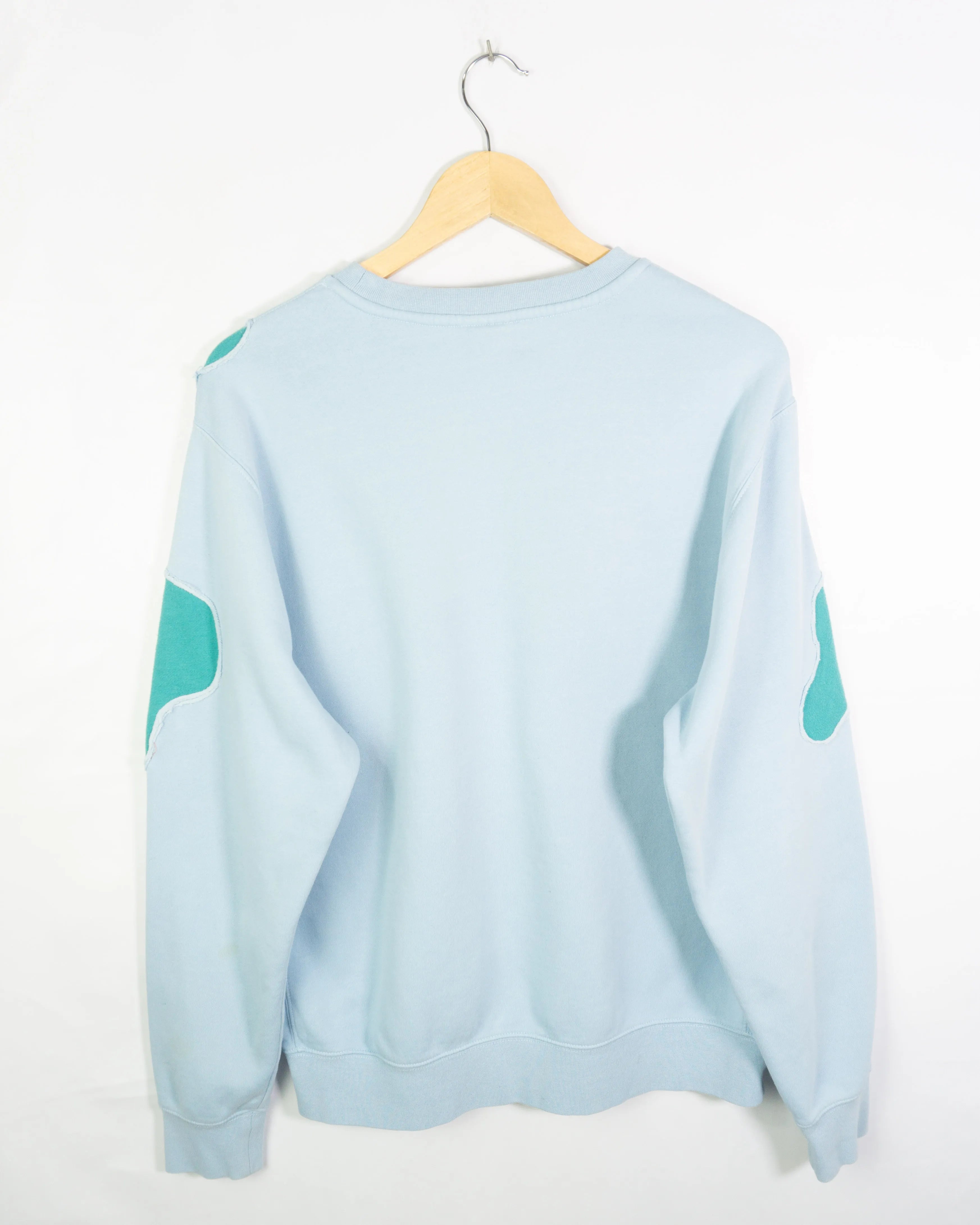 Sudadera Nike Rework Azul Manchas Turquesa — Talla M