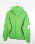 Sudadera Nike Rework Verde Lima Parches Blancos — Talla M