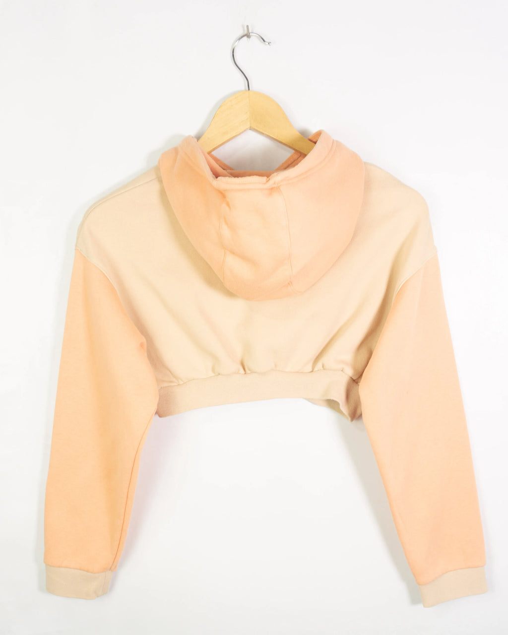 Sudadera Crop Nike Rework Melocotón Bicolor Mujer — Talla S