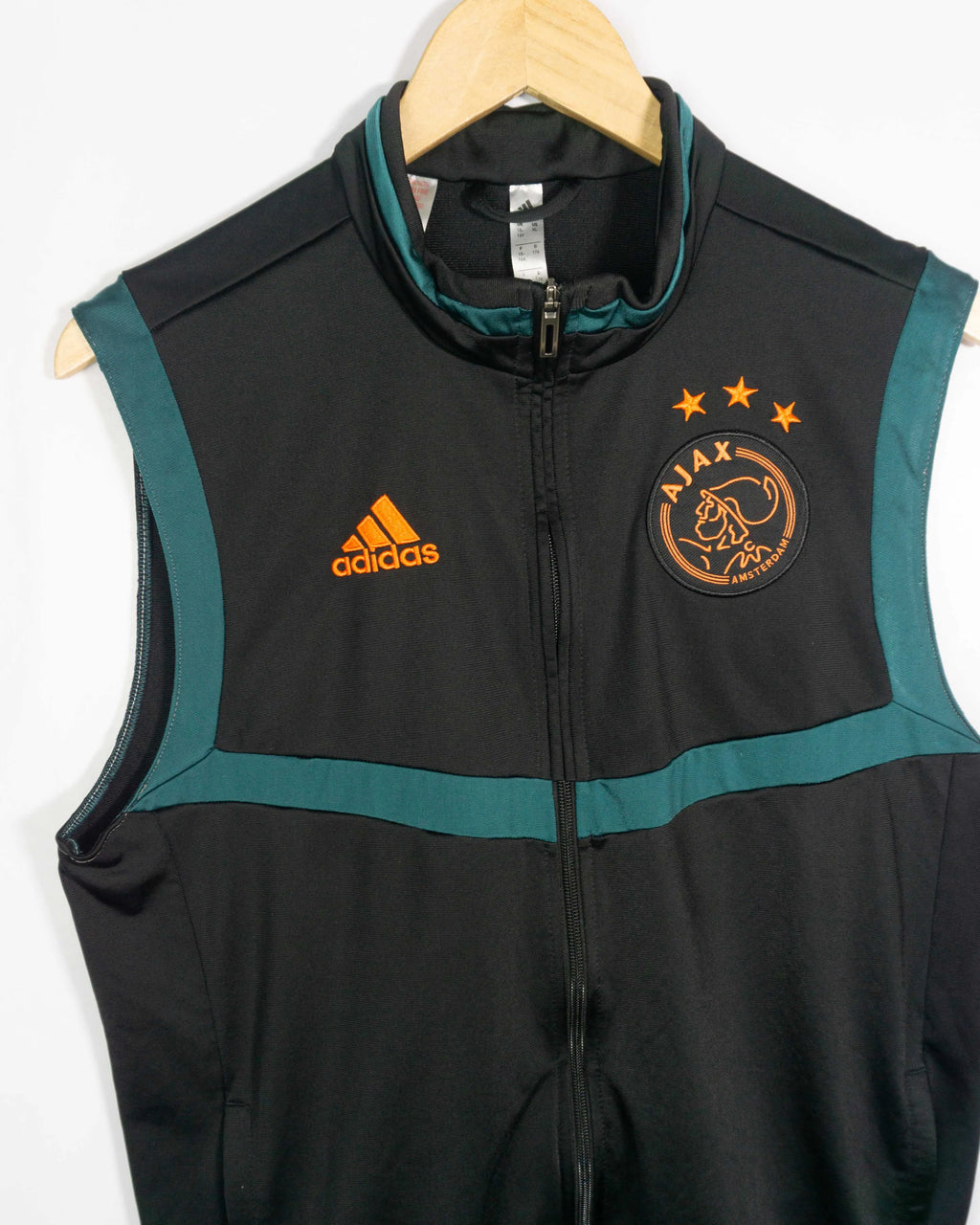 Chaleco Rework Adidas Ajax Amsterdam Negro Verde — Talla M