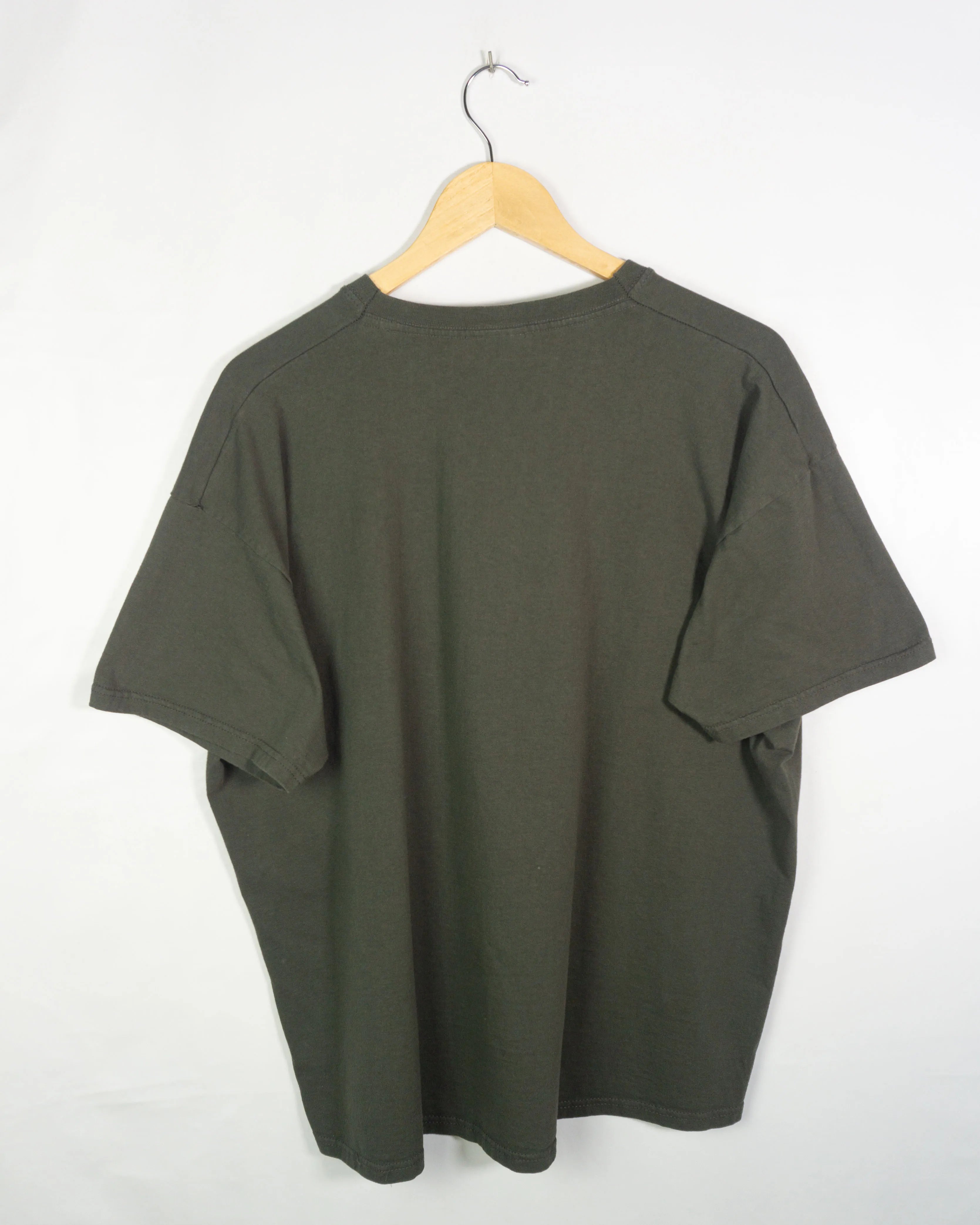 Camiseta Vintage Burnout Moto Gráfica Gris Vintage 90s — Talla XXL