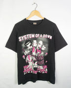 Camiseta System of a Down Vintage 00s Negra — Talla XL