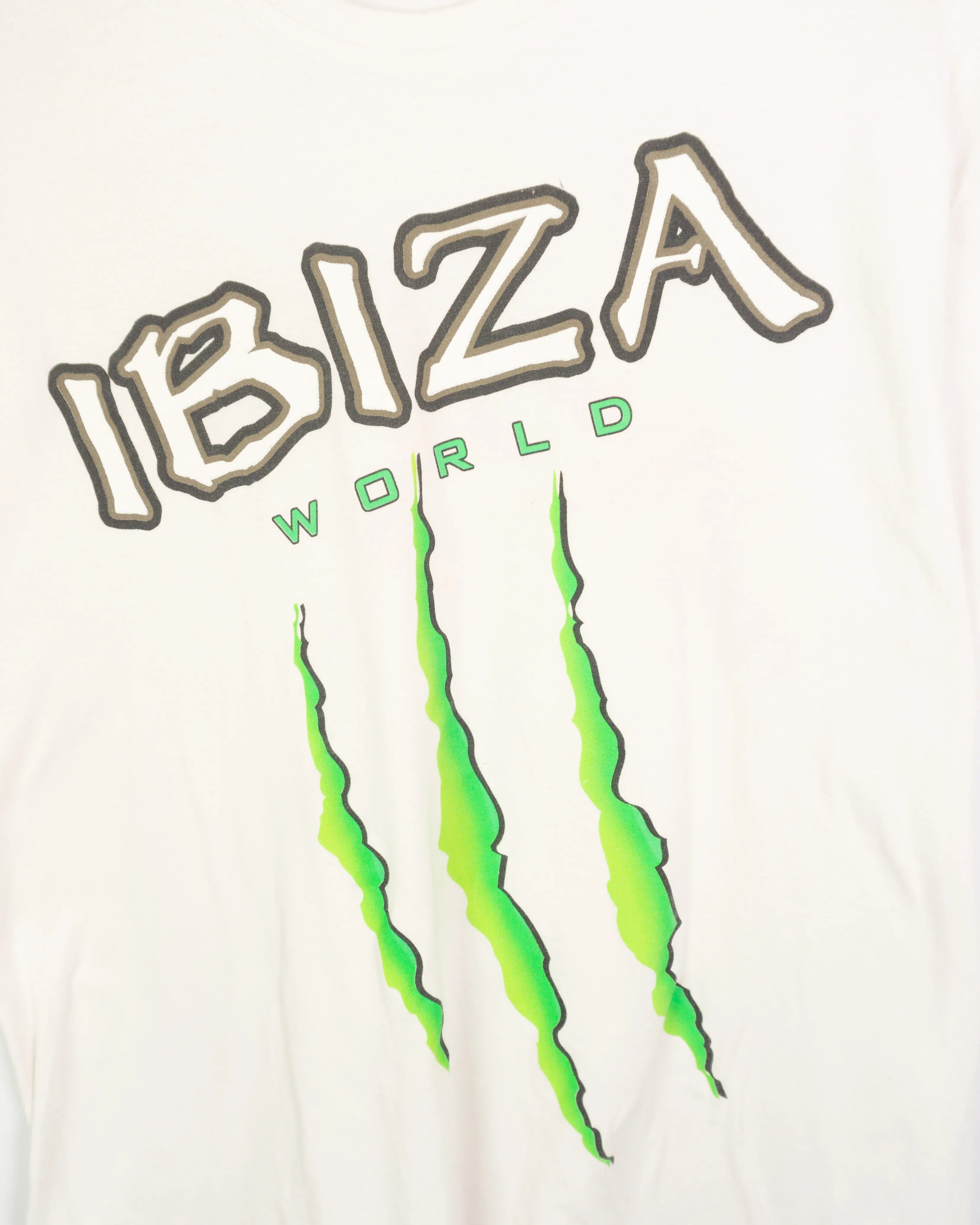 Camiseta Monster Ibiza World Vintage 00s Blanca — Talla XL