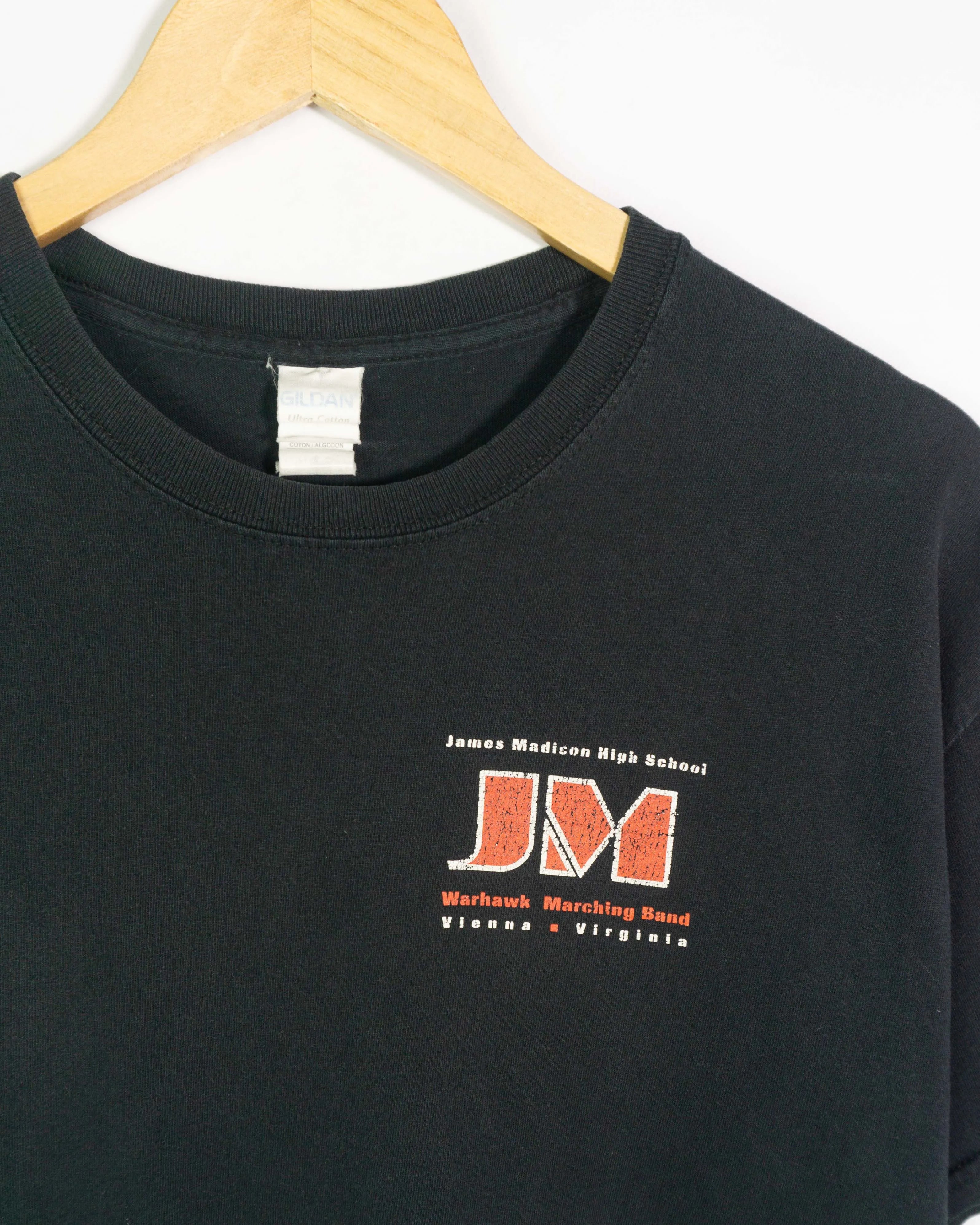 Camiseta Vintage Marching Band Negra Gráfica 00s — Talla L