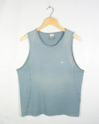 Camiseta Sin Mangas Nike Swoosh Vintage 00s Azul sun-fade — Talla L