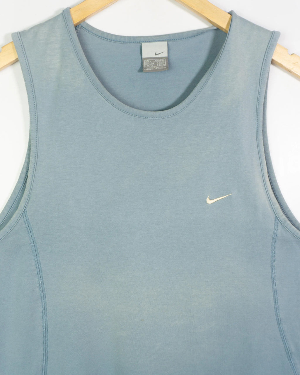 Camiseta Sin Mangas Nike Swoosh Vintage 00s Azul sun-fade — Talla L