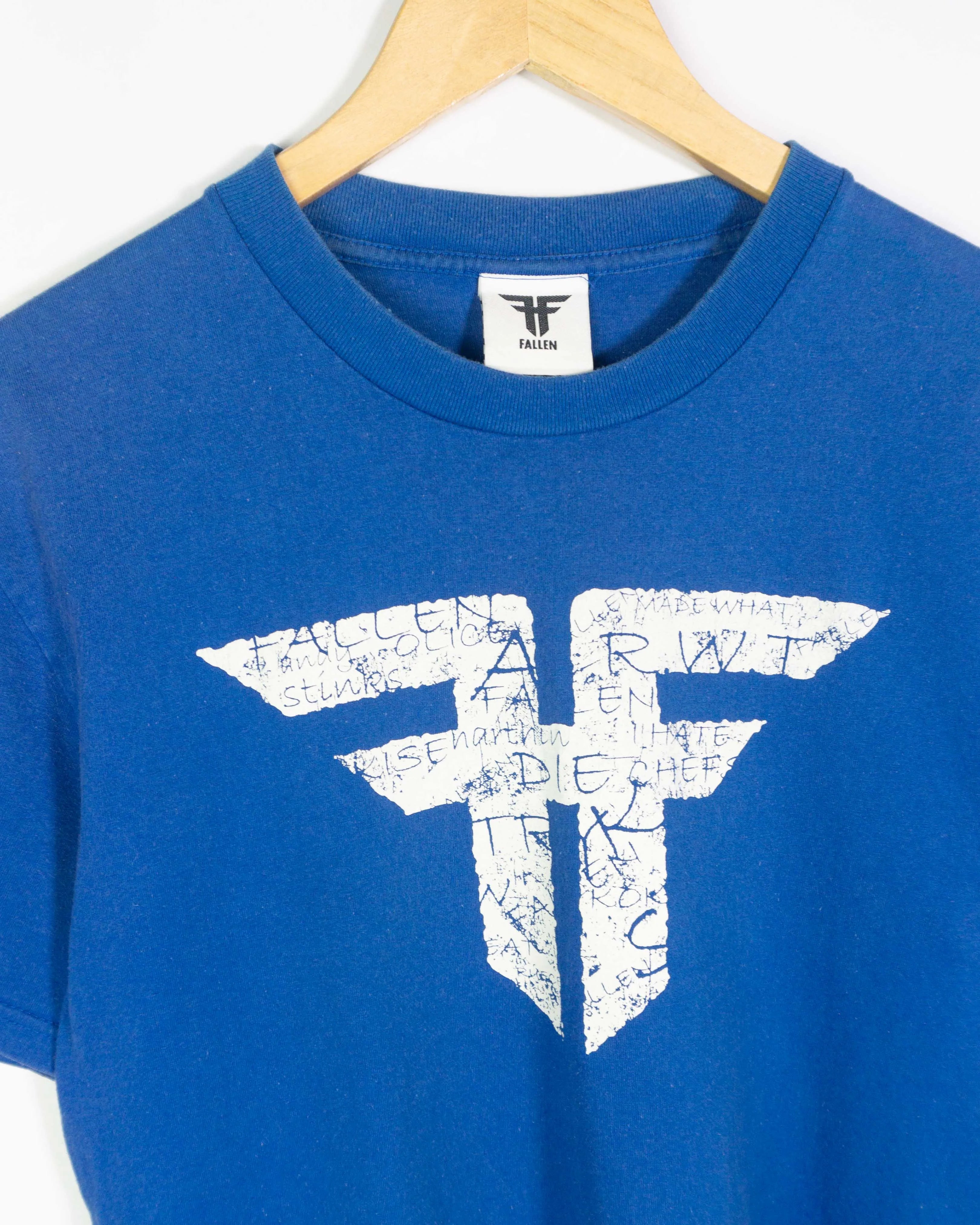 Camiseta Fallen Skate Logo Vintage 00s Azul — Talla M