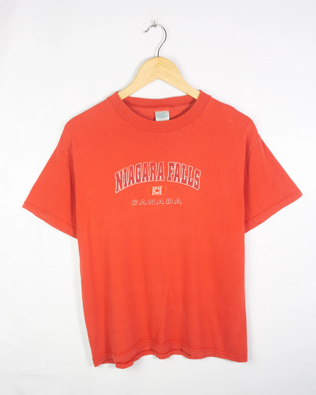 Camiseta Souvenir Niagara Falls Vintage 00s Roja — Talla M