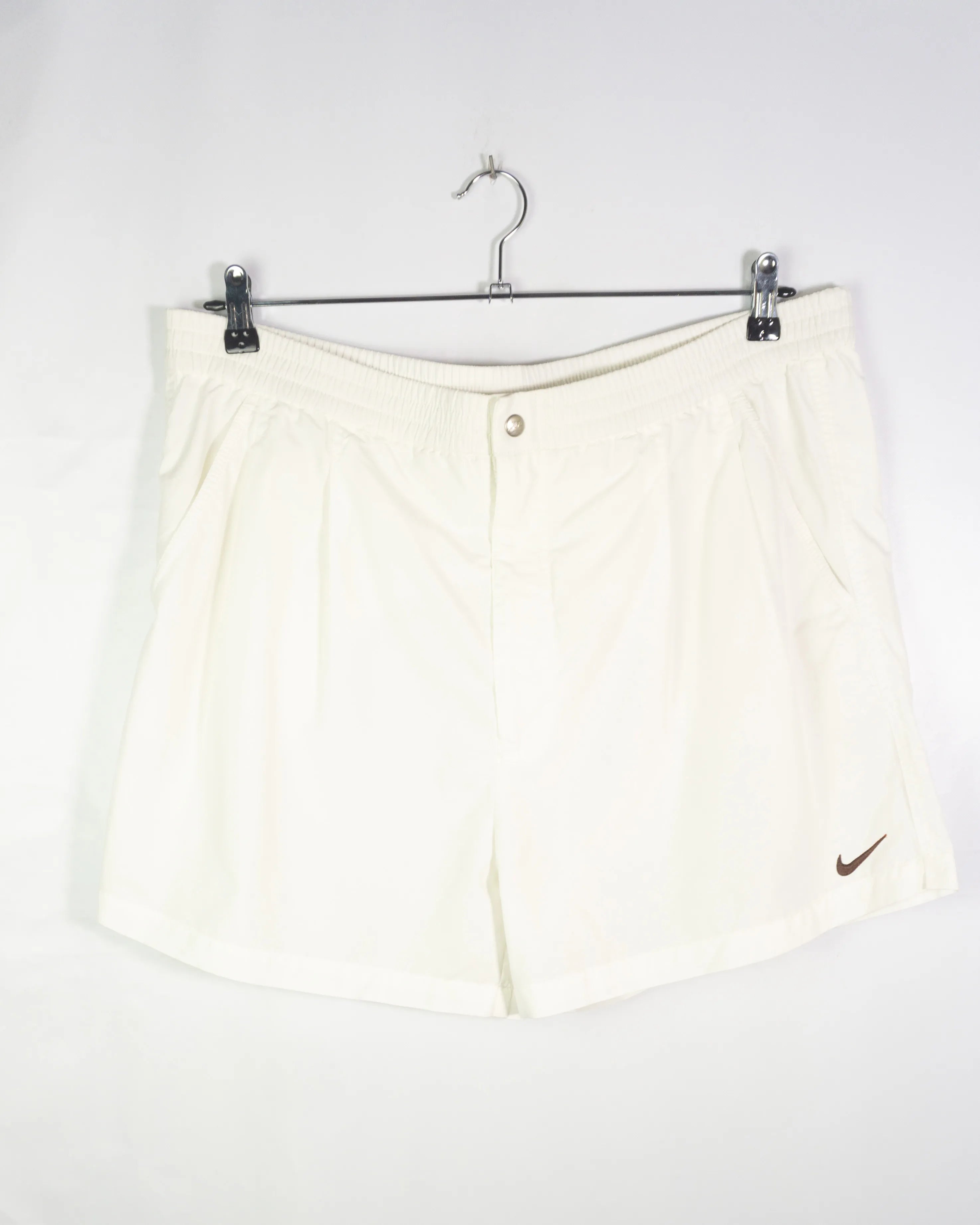 Pantalón Corto Nike Tenis Vintage 90s Blanco — Talla XL