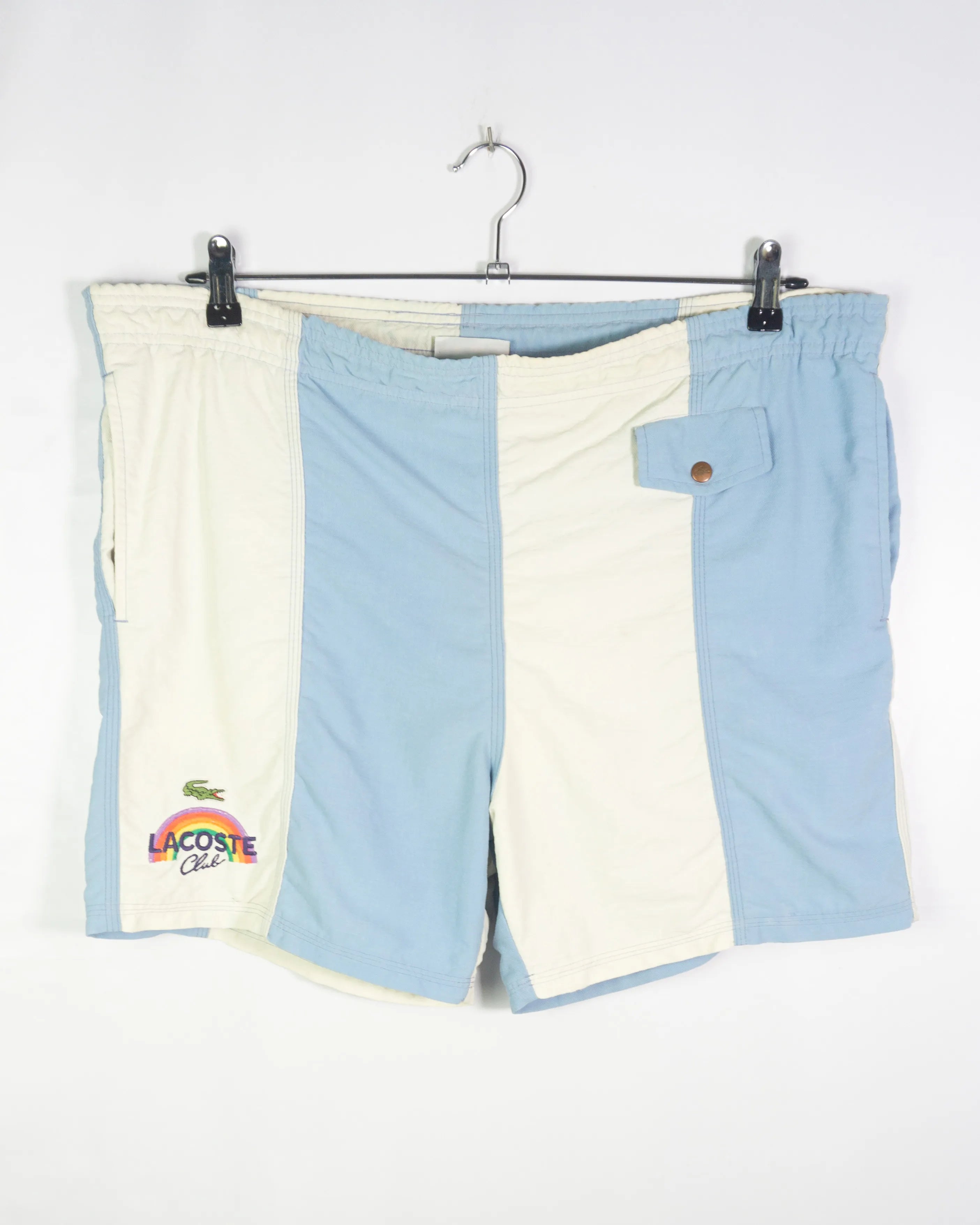Bermuda Lacoste Club Color Block Vintage Azul — Talla XL