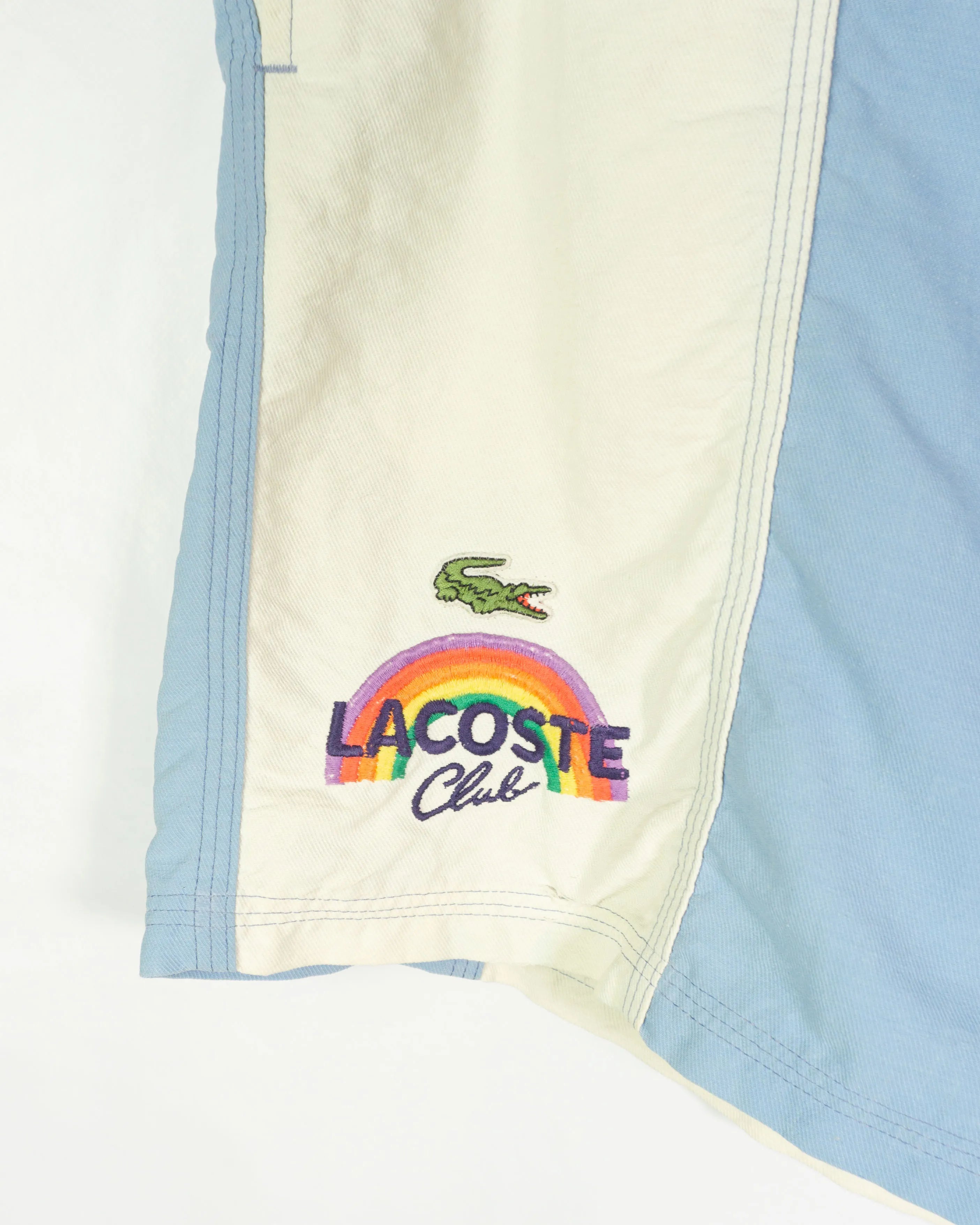 Bermuda Lacoste Club Color Block Vintage Azul — Talla XL