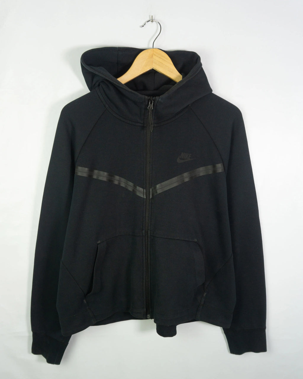 Sudadera Nike Tech Zip Negro Mujer — Talla XL