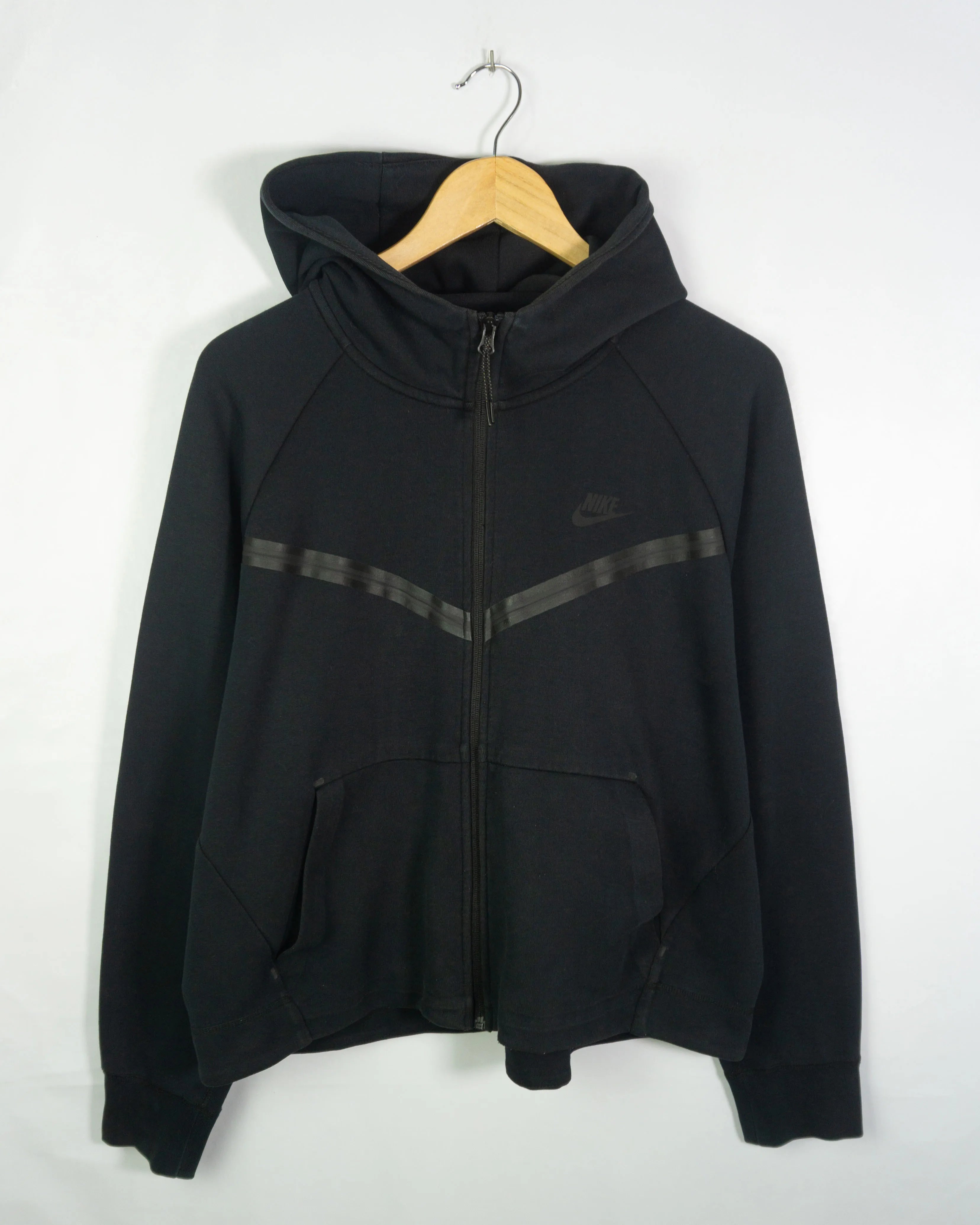 Sudadera Nike Tech Zip Negro Mujer — Talla XL