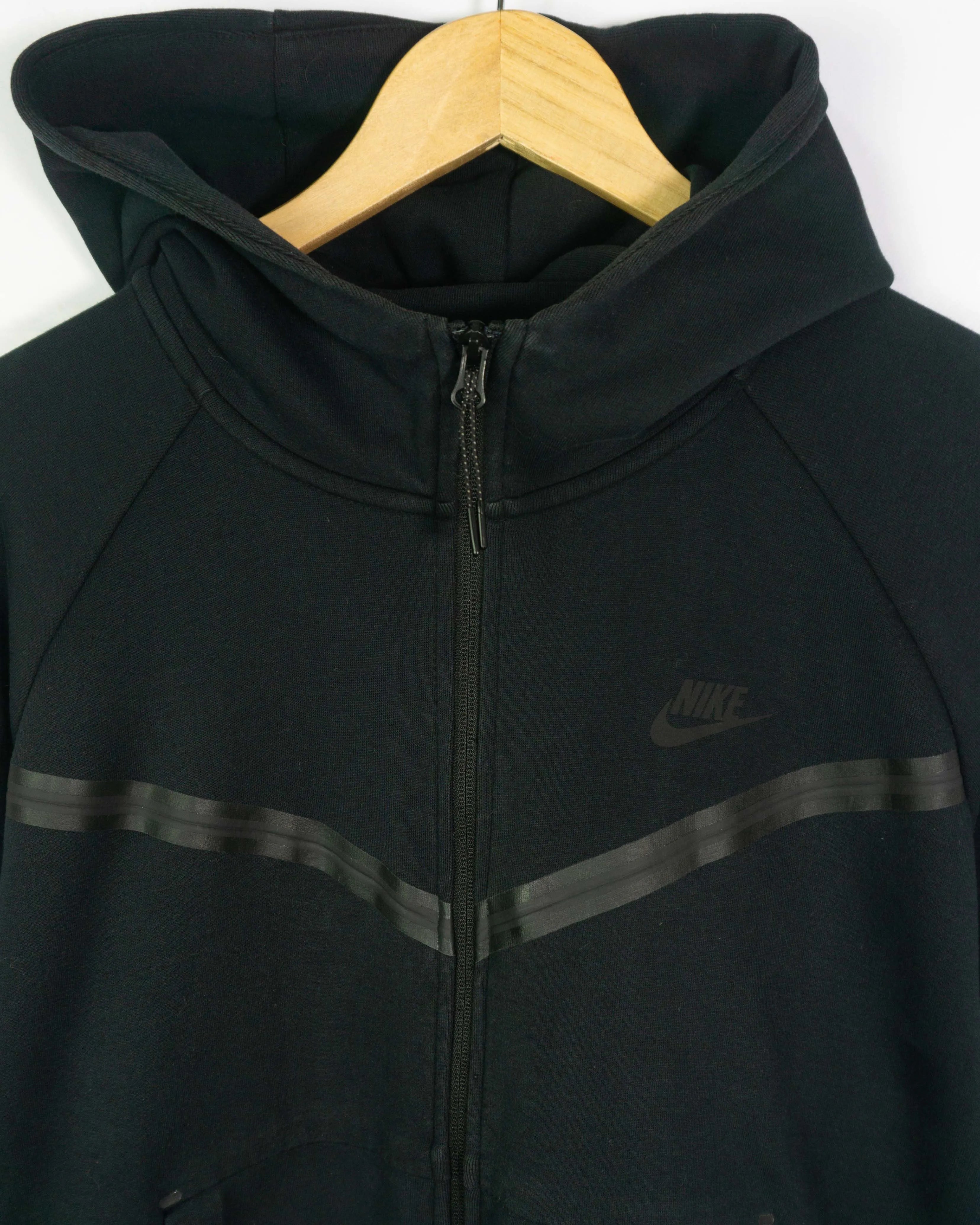 Sudadera Nike Tech Zip Negro Mujer — Talla XL