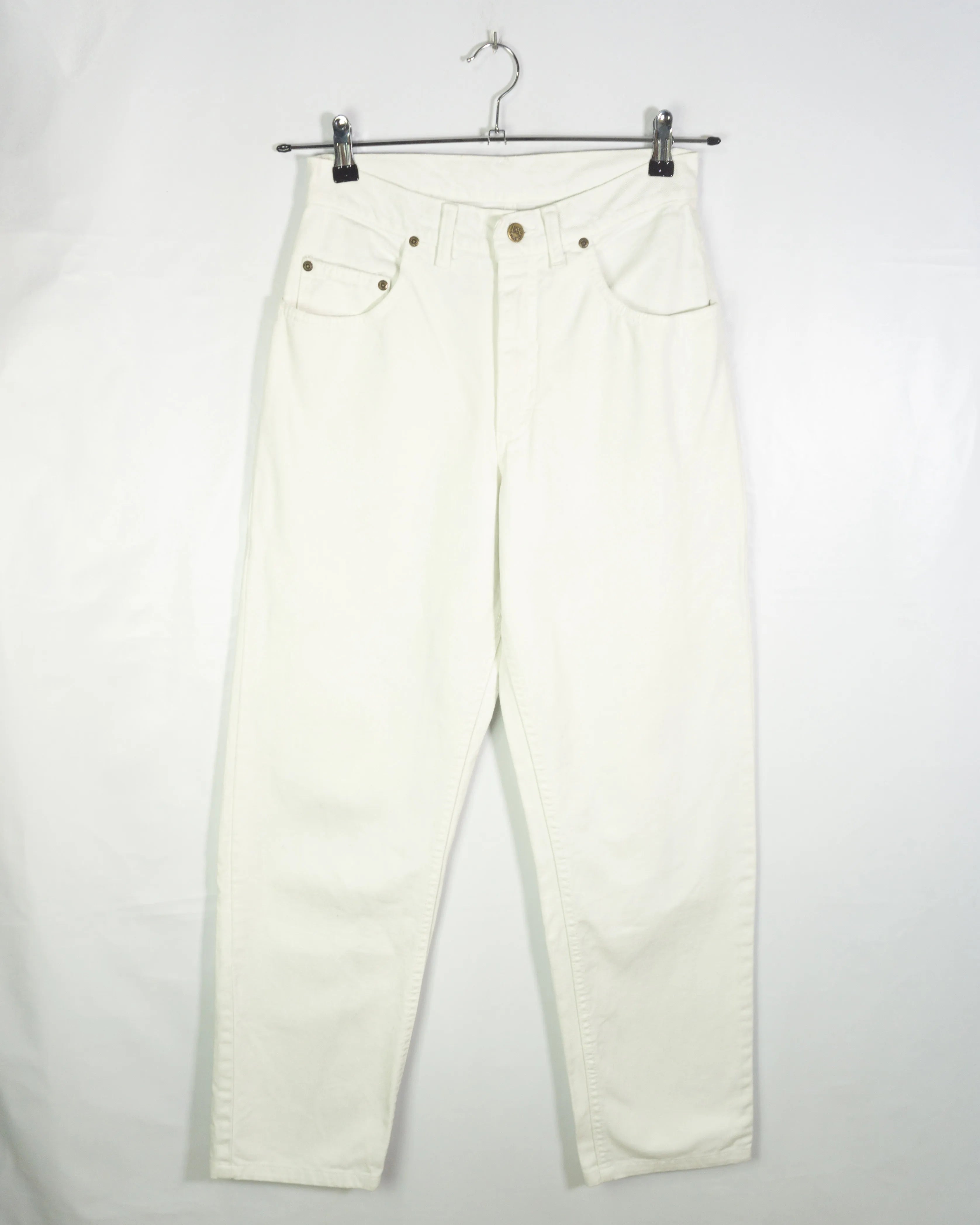 Jeans Lee denim Blanco Vintage 90s Mom Fit Mujer — W31