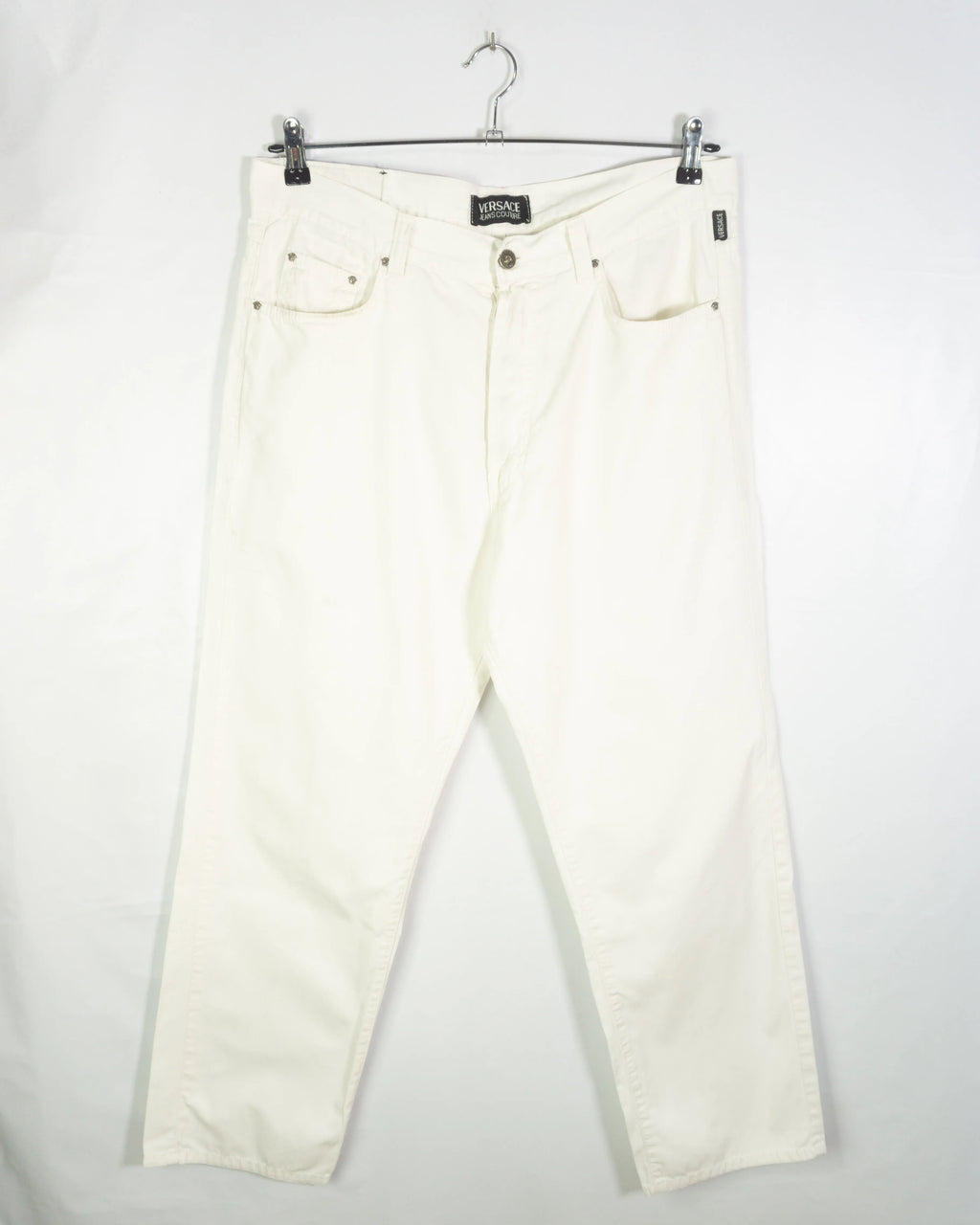 Pantalón Versace Jeans Couture Vintage 90s Blanco — T38