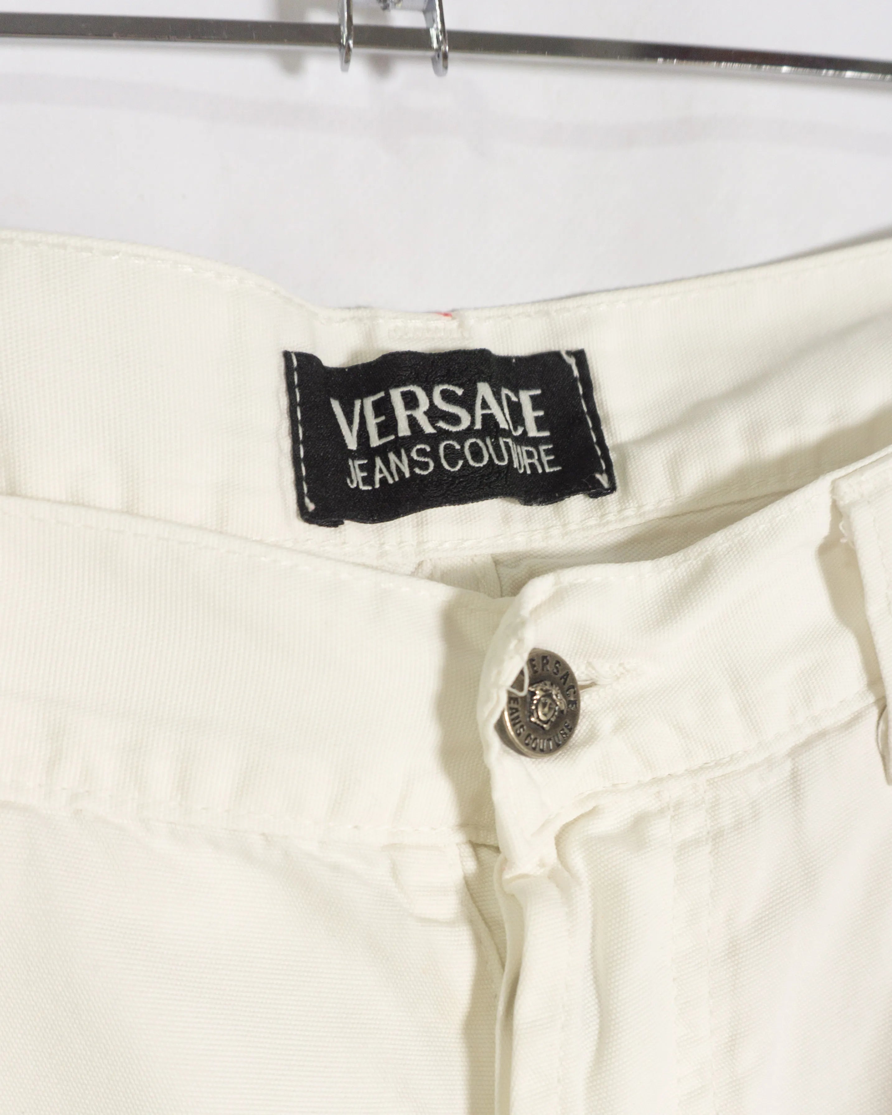 Pantalón Versace Jeans Couture Vintage 90s Blanco — T38