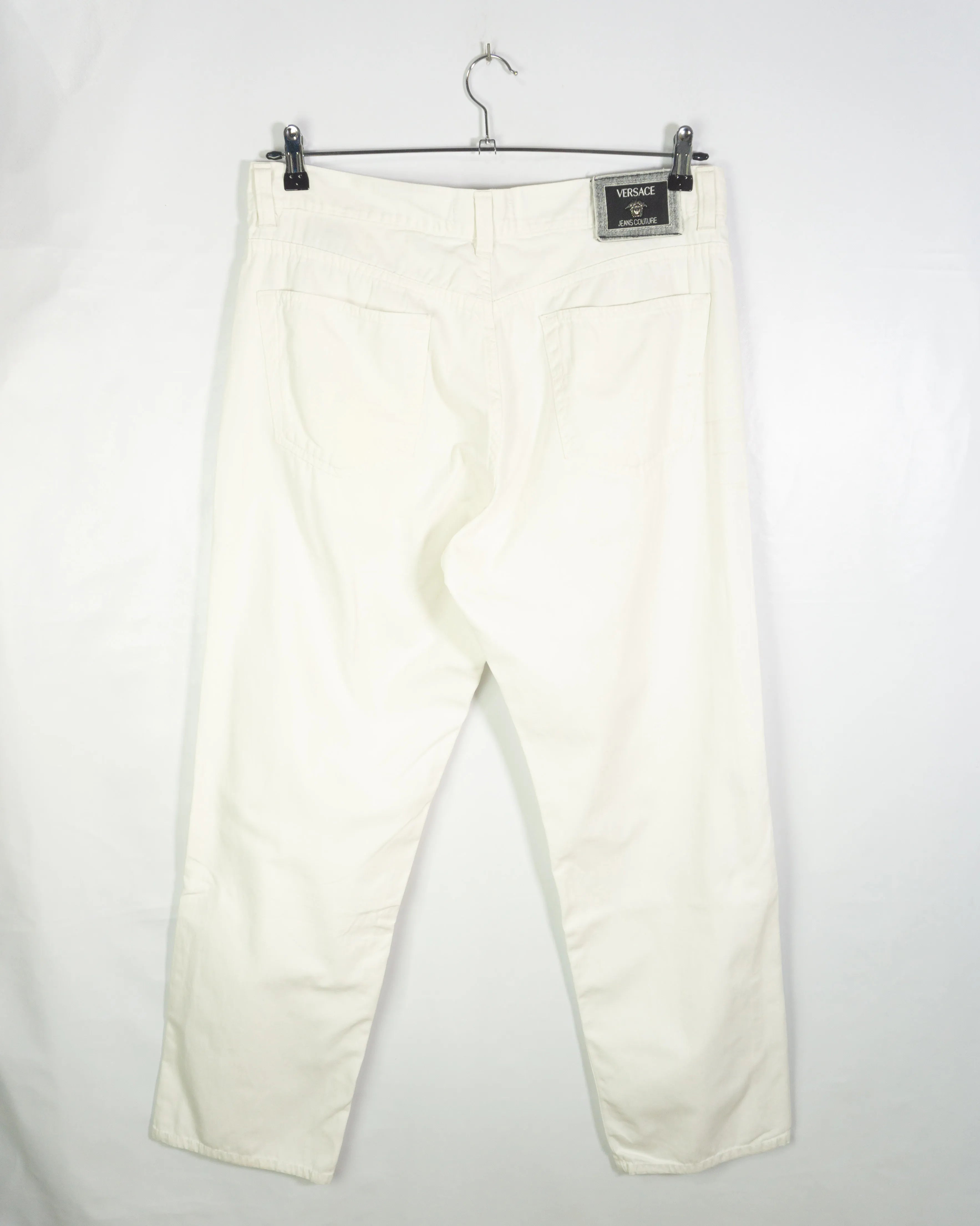 Pantalón Versace Jeans Couture Vintage 90s Blanco — T38