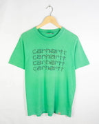 Camiseta Carhartt WIP Graphic Logo Verde Psychedelic — Talla M