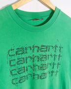 Camiseta Carhartt WIP Graphic Logo Verde Psychedelic — Talla M
