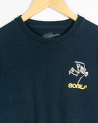 Camiseta Bones Skate Esqueleto Azul Marino Vintage 00s — Talla M