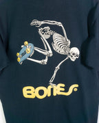 Camiseta Bones Skate Esqueleto Azul Marino Vintage 00s — Talla M