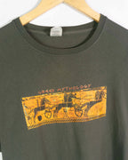 Camiseta Souvenir Greek Mythology Verde Oliva Vintage 00s — Talla M