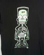 Camiseta Vintage The Simpsons Bart Skeleton Negra 1998 — Talla XL