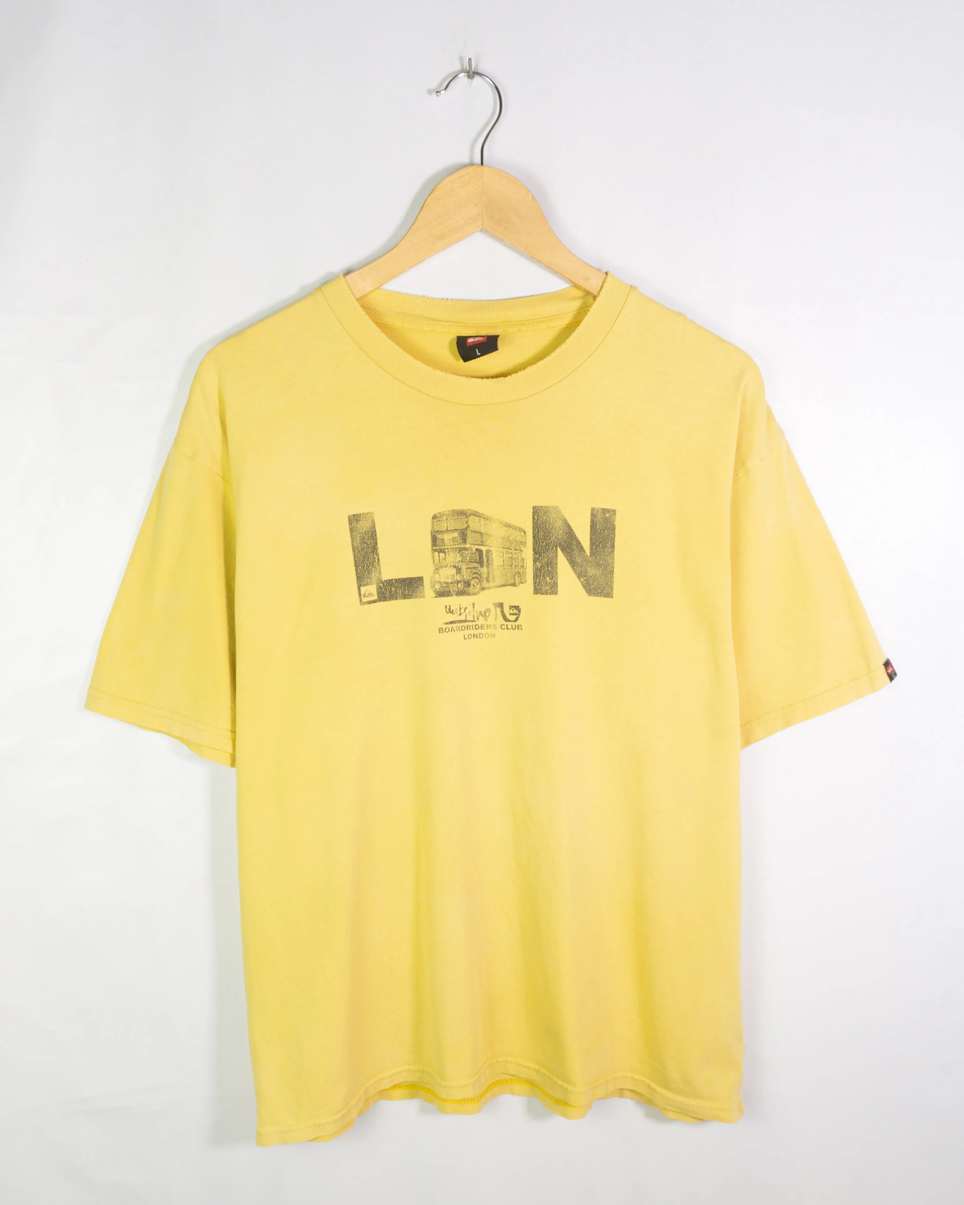Camiseta Quiksilver Boardriders London Amarilla 00s — Talla L